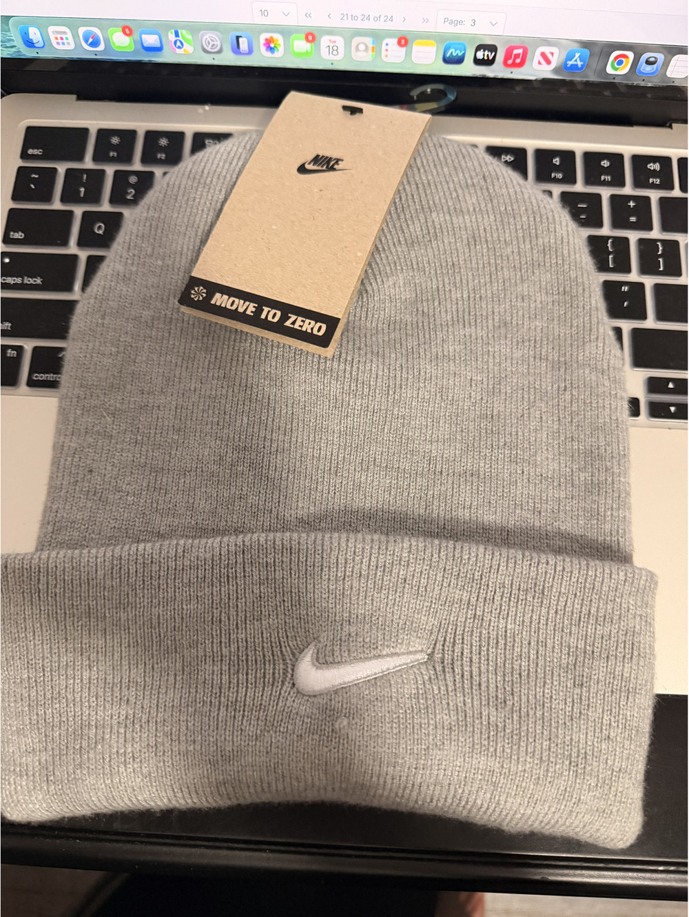 Nike Move to Zero Grey Beanie Hat